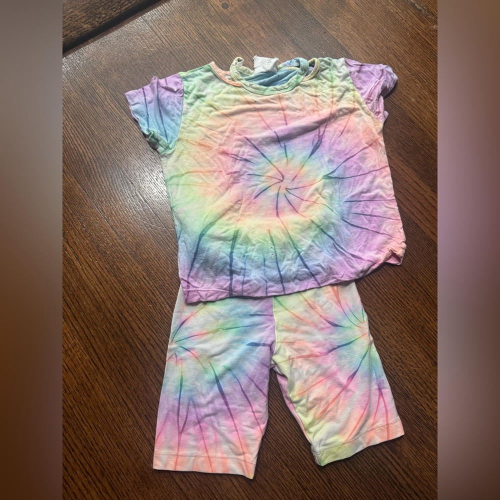 Tie-Dye T-Shirt and Shorts Set